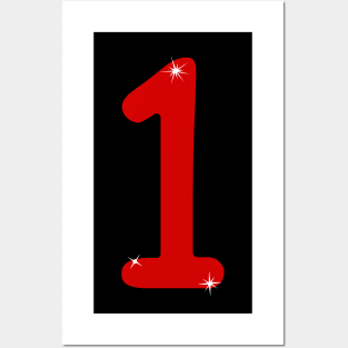 Numeral 1, one, 1 year, anniversary, date, birthday, anniversary, number 1, number Posters and Art